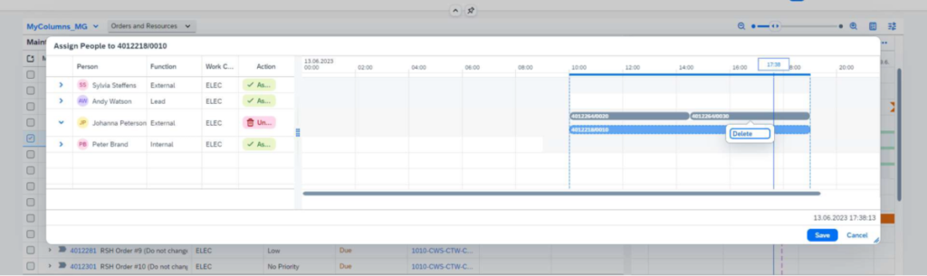 SAP RSH Planningssoftware - Dispatchen